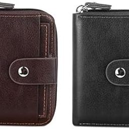 Leather Wallet for Men, 9 Card Slot | RFID Wallet (Black & Brown Combo)-12