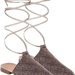 shoetopia Ethnic Flat Mules for Women & Girls-picture-27