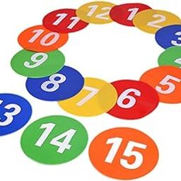 SAZ DEKOR 15x Numbered Floor Spot Markers Non Slip for Court Sport Activities Football-picture-14