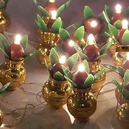 PS SHEVIN@Golden Kalash Diya Light for Diwali Tested Lamps for Pooja Room Electric 21 Kalash Light for Decoration ||YJ985-image-91