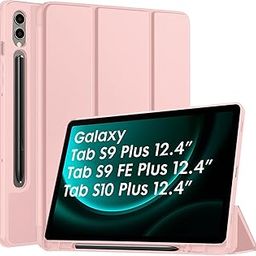 Robustrion Cover for Samsung Galaxy Tab S9 FE+ / Tab S10 Plus/Tab S9 Plus 12.4 inch Cover Case with [S Pen Holder] for Samsung Tab S9 FE Plus / S9+ / S10+ Tablet Cover [Auto Sleep/Wake] - Pink-image-35