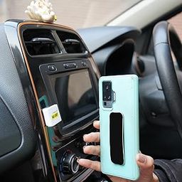 MO-GRIP Finger Grip + Car Mobile Clip Holder Combo with 3M Strong Adhesive Tape | 90° Rotation Sturdy Stick-on Universal Car Dashboard Mobile Phone Holder, Wall/Car Mount - Black-29