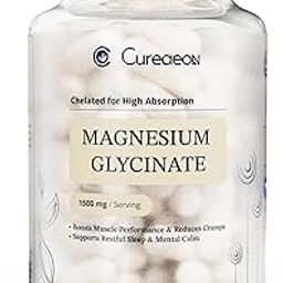 Cureaeon Magnesium Glycinate 1500mg with 330mg Elemental Magnesium – Chelated for High Absorption, Gentle on Stomach, Muscle Relaxation & Sleep Support, Non-GMO, 120 Veg Capsules-image-34