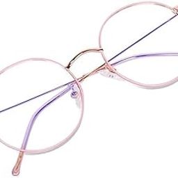Round Shape Blue Cut Antiglare Computer Eyeglasses For Men And Women |Blue Light Filtering Glasses For Computer And Mobile Use | 100% UV Protection | Gold & Silver Rose Gold.-image-66