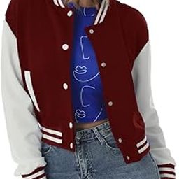 Crop Varsity jackets for Women/Stylish jacket for winter/Jackets for Women/Letterwoman Varsity jacket-48