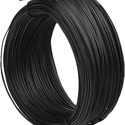 KEBILSHOP 300 Feet Metallic Twist Cable roll For Cable ties Garden Ties Reusable Fastening, Black-image-30