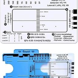 ECG 7 Step Ruler with Blue Storage Case - Portable Transparent Heart Rate Measuring Tool for Healthcare, Lab & Life Science, ECG/EKG Monitoring Systems, Professional Medical Equipment-22