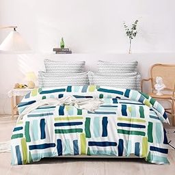 Festival Home Furnishings Queen Size Comforter Set of 4Pcs- 1Comforter 1Double Bed Bedsheet and 2Pillow Covers (White Floral)-image-40