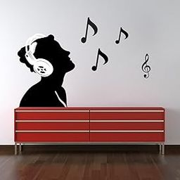 Divine Studio Dedroom Music Wall Art Wall Stickers for Living Room Leaves Falling Sofa TV Background Better Life Quote-image-12