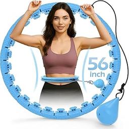 Smart Weighted Hula Hoop Ring for Adults 360°Adjustable Adults Hula Hoop for Women Exercise Core Abdominal Workout for Weight Loss and Slimming Workout Plus Size for Women (Royal Blue)-image-64