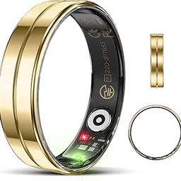 Upgrade Smart Health Ring for Women Men,Waterproof Fitness Ring, Fitness Tracker for Activity Monitoring,Sleep Tracker, No Subscription Fee, Smart Ring for iSO & Android (Gold,10#)-image-90
