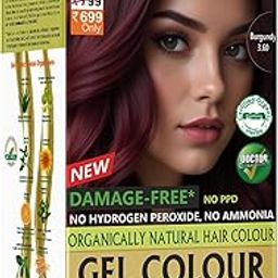 INDUS VALLEY Damage Free Natural Gel Hair Colour for Women | Ammonia & PPD Free Organic Hair Colour with 100% Grey Coverage, Long Lasting Conditioning Hair Color | Burgundy 1.00-220 ml-42