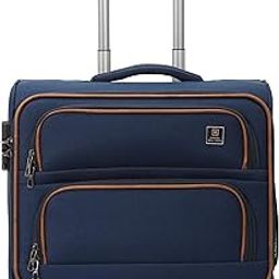 Stella Luggage Bag, Soft-Sided Spinner Trolley Bag, Cabin Luggage Overnighter, Durable Polyester Material, Ergonomic 360° Rotatable Wheels, 3 Dial Lock, 43 Cms, 32L Capacity, Blue-picture-54