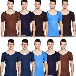 Half Sleeves Vest for Men | 100% Cotton Fabric | Round Neck | Pack of 10-image-58