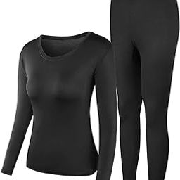 Thermal Underwear Women Ultra-Soft Long Johns Set Base Layer Skiing Winter Warm Top & Bottom-image-48