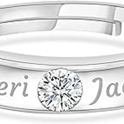 Personalised Customised 925 Sterling Silver Engraved Outside Massage Name Band Finger Adjustable Ring for Men and Boys |With Certificate of Authenticity and 925 Stamp-picture-24