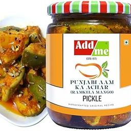 Add me Punjabi aam ka achar Home made Ramkela Mango Pickle 500gm North Indian recipe Glass Pack-image-99
