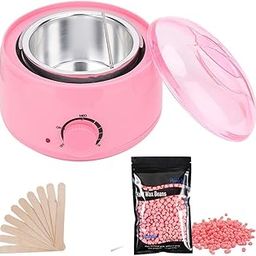 Big saving Waxing Kit Combo - Wax Warmer with 100g Hair Removal Wax Beans, Wooden Chips for Hard Wax, and Waxing Kit for Women - Multi Color-97
