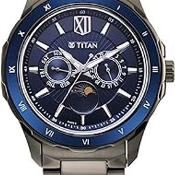 Regalia Premium Blue Dial Stainless Steel Strap Analog Watch for Men-NS1688KM07/NT1688KM07-26