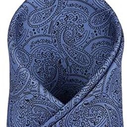 Men Blue Print Party Pocket Square-image-97