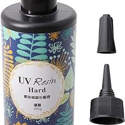 Artnery UV Resin Clear Tough, 200g Transparent UV Curing Resin Glue Hard Type, Ultraviolet Curable Sunlight Activated Crystal UV Resin for DIY/Kids Jewelry Craft Making-image-62