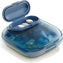 Portable Small 4 Day Pill Case-Three Meals a Day, Mini Portable Seal, Moisture-Proof Medicine, Drug Box, Portable Travel Pill Dispenser, Stylish Medications & Supplements Organizer(4 Grid) (BLUE(4GRID))-29