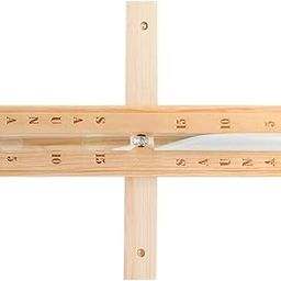 Hapivida Wooden Sauna Hourglass,15 Minutes Sand Timer Wall-Mounted Rotating Countdown Clock Wooden White Sand Watch Sauna Equipment Accessory for Sauna Spa Room-image-29