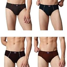 Men’s Brief - Value Pack | 100% Cotton V Shape Underwear | Comfortable Lux Brief Pack of 4 (Color May Vary)-image-25