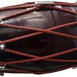 SAI MUSICAL Handmade Wooden Dholak Indian Folk Musical Instrument Drum Tied Thru Rope-image-31