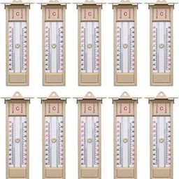 UJEAVETTE 10pcs Wall Thermometer Indoor/Outdoor Greenhouse Max Min Temperature Gauge-image-17