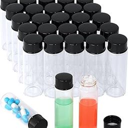 Salco 15ml Clear Glass Vials with Screw Caps Sample Vials Liquid Leak-Proof Clear Bottles with Lids Pack of (12)-15
