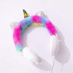 FATFISH Pink Unicorn On Ear Headset with Mic or Music and Soft Fur Band 1.2 M Long Wire 3.5mm Earphone Jack-19