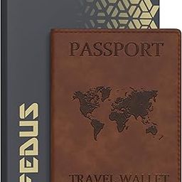 FEDUS Faux Leather Passport Holder for Men and Women's Passport Cover Case Wallet Credit/Debit Card, Id Card, Ticket, Currency, Boarding Pass Slots, Document Accessories Organiser.-image-16