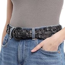 Premium Genuine Leather Handmade Designer Belt for Women Stylish & Versatile Waist Belt with Metal Pin Buckle – Perfect for Jeans, Pants Dresses & Casual to Formal Wear (Black)-image-17