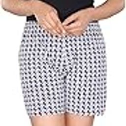Women's Cotton Printed Grey Regular Shorts // Lounge Shorts (M, Grey)-image-69