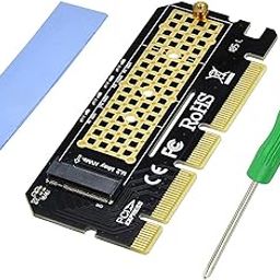 Verilux® NVME Adapter PCIe x16 with Gel Pad, M.2 NVME or AHCI SSD to PCIE 3.0 Adapter Card for Key M 2230, 2242, 2260, 2280 Size M.2 SSD, Support PCIe x4 x8 x16 Slot-26