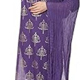 Women Floral Foil Printed Straight Suit Set-14