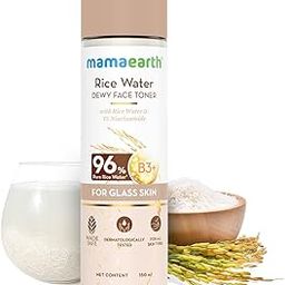 Mamaearth Rice Water Dewy Face Toner with Rice Water & 4% Niacinamide for Glass Skin 150ml |Intensely Hydrates |Minimizes Pores |Even Skin Tone |Korean Rice Toner | Alcohol-Free| Suits All Skin Types-image-7