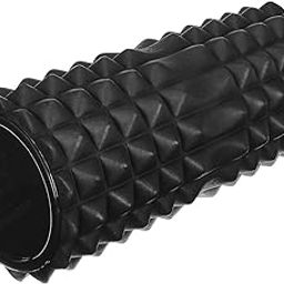 Amazon Brand - Symactive Grid Foam & Deep Tissue Foam Roller For Deep Tissue Massage, Exercise, Fitness, Back Pain, and Physiotherapy, (Black, 12'' x 5'', 33 cm)-4
