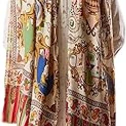 Men Rajdhani Fine Soft Bamboo Fibre Stole, Multicoloured Design, Evening Wrap, Luxury Pashmina Style Scarf, Wrap, Sustainable and Natural Fabric (Size: 71X203 CM)-image-84
