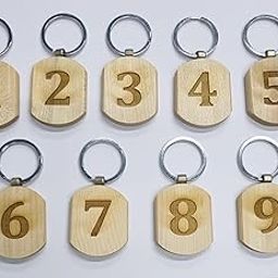 Fine 1-9 Set OF 9 Number Keychain For Men Women Girls Boys Bike Scooty Car accessories Home Stylish Key Organizer Holder Lightweight Heavy Duty Keyring Best Birthday Gift-image-63