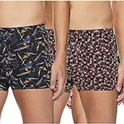 Men's Printed Trunk with 100% Combed Cotton (Pack of 3) Regular Fit Anti-Bacterial Breathable-picture-1