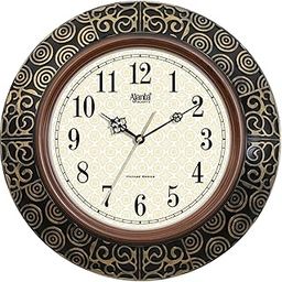 Ajanta Quartz Plastic Vintage Wall Clock (Maple, 406 X 406 X 61 Mm), Analog, Brown-23