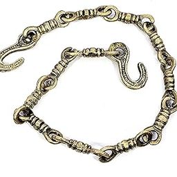ESPLANADE Brass Chain with Hooks for Hanging Bell Diya Deepak Bells - Length 2 Feet (24" Inches) - Golden (‎Brass/Chain/2-Feet)-image-64