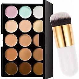 MKSL 15 Color Contour Concealer Palette With Professional Makeup Brush (Pack of 2)-13