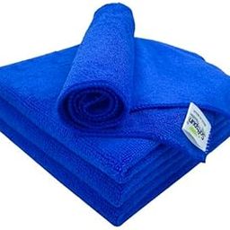 SOFTSPUN Microfiber Cloth 4 pcs 40x40 cms 340 GSM Blue Thick Lint & Streak-Free Multipurpose Cloths Automotive Microfibre Towels for Car Bike Cleaning Polishing Washing & Detailing.…-image-71