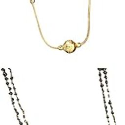 Women Set of 2 Black Beaded MangalsutralGold Plated Mangalsutra for Women- 45cm Length|Best Gifting option|Perfect for Weddings, Festivals, and Special Occasions|Mangalsutra/Tanmaniya/Nallapusalu-image-19