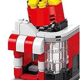 Interlocking Blocks – Fried Chicken Shop | Restuarent Model | MALL Street Micro Building Block Set | DIY STEM Construction Kit for Kids & Adults | Collectible Mini Toy Blocks (115 Pcs)-image-15