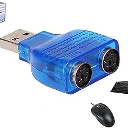 LipiWorld® USB to PS2 Converter/Adapter,USB Type A Male to Dual PS/2 Female for Keyboard Mouse (Blue)-image-56