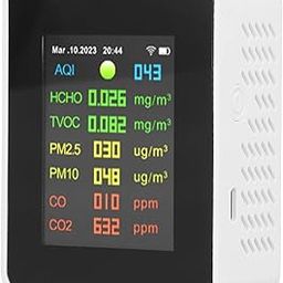 9 in 1 Indoor Air Quality Meters, 2000mAh WiFi Tester with Color LCD Screen, for PM2.5, PM10, HCHO, Organic Pollutants, CO, CO2-image-86